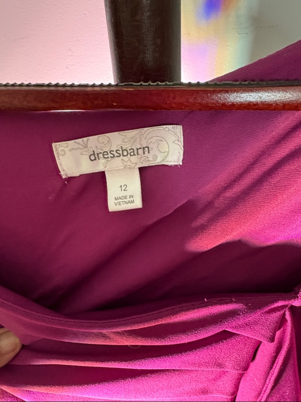 dressbarn Bright Magenta Sleeveless Dress